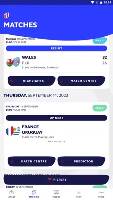 Rugby World Cup 2023 android App screenshot 4